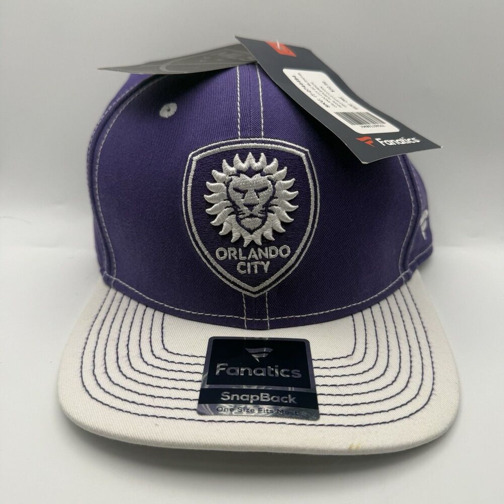 Orlando City SC Fanatics Snapback Hat Cap Purple White MLS Soccer One Size NWT